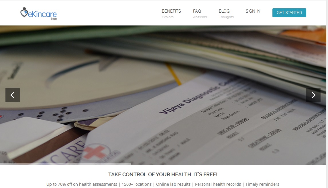 eKincare enables keeping health records online