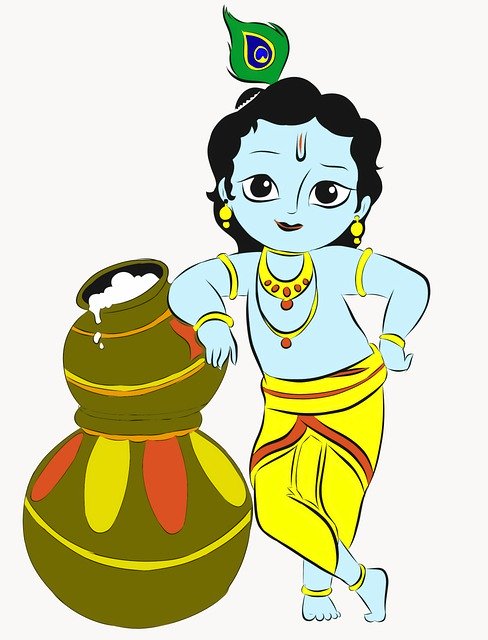 Premium Vector | Coloring page line drawing krishna janmashtami day-saigonsouth.com.vn