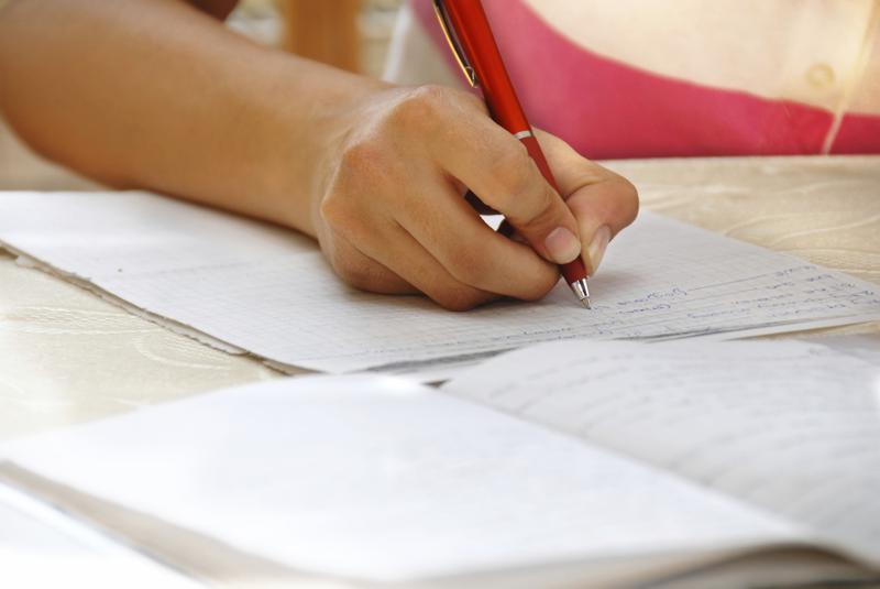 12 year old writes his exams blindfolded