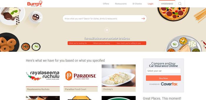 Burrp – local food finding app