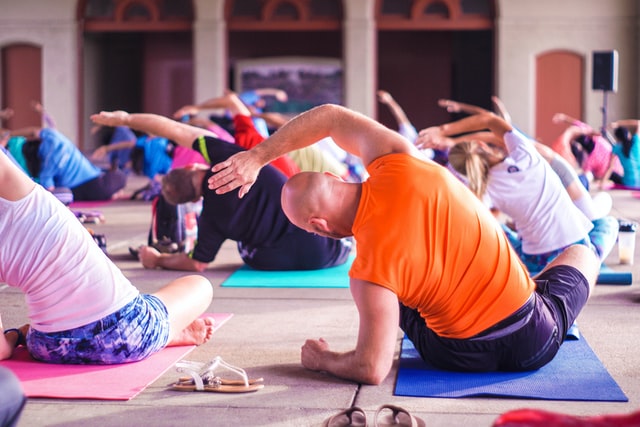 Increase in number of people taking up yoga
