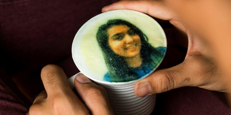 A selfie on your coffee