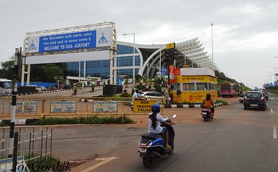 Passengers sleep on the floor at Goa Airport