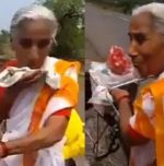 68-year-old woman is cycling to Vaishno Devi temple