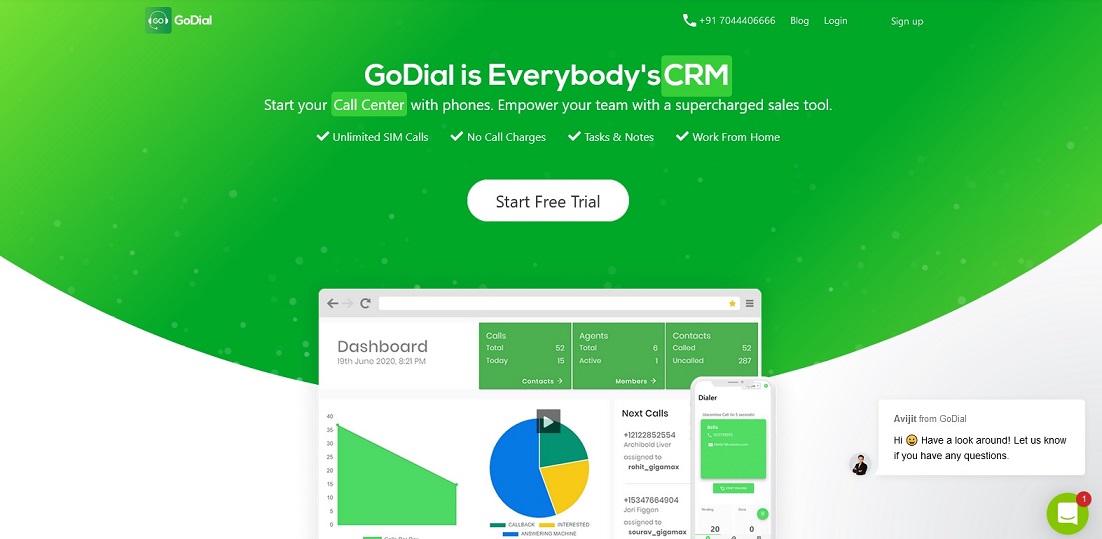 GoDial helps turn your mobile phones into call centre