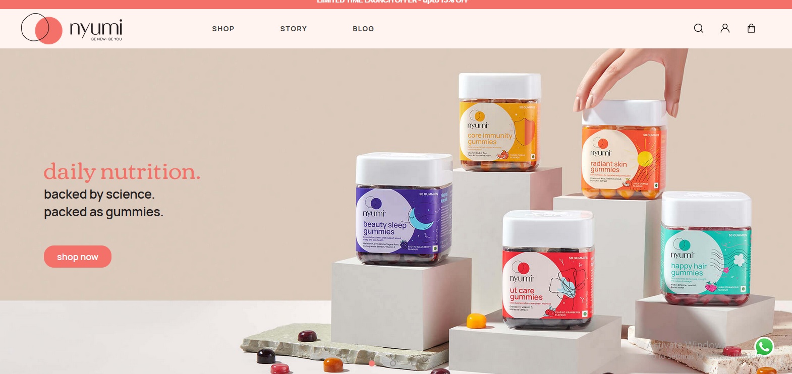 Nyumi offers natural vitamin gummies for women