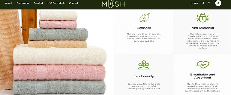 Mush Textile offers eco-friendly bamboo products