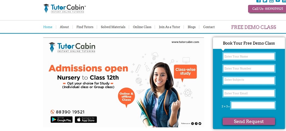 TutorCabin offers online tutoring service