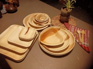 Couple makes tableware from Arecaleaf