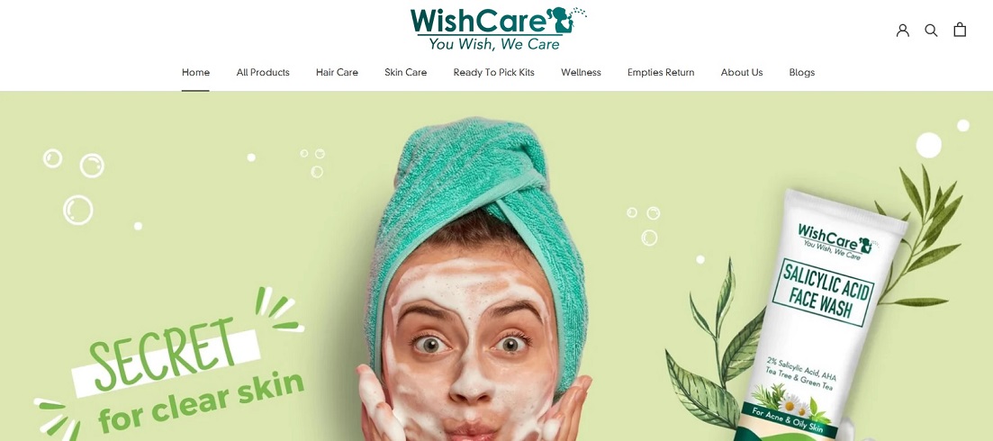 WishCare offers natural skincare and haircare products
