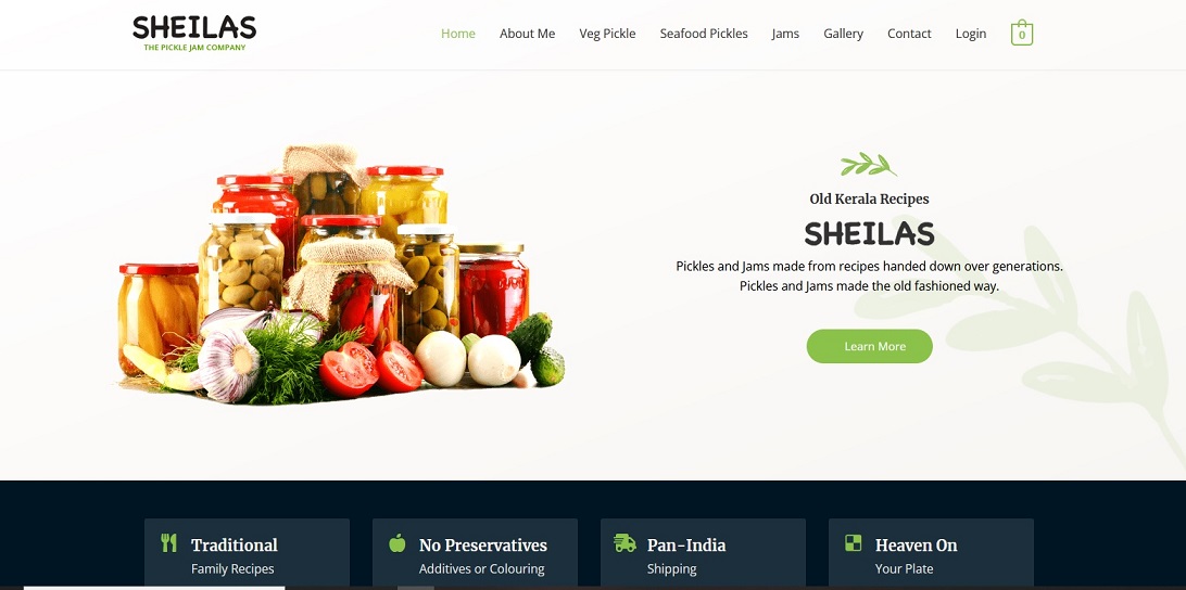 Sheilas offers pickles and jams